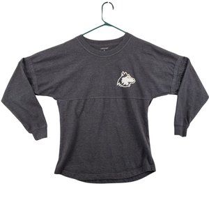 Northern Illinois Huskies Shirt Men's Long Sleeve Pullover Tee NCAA Black Small